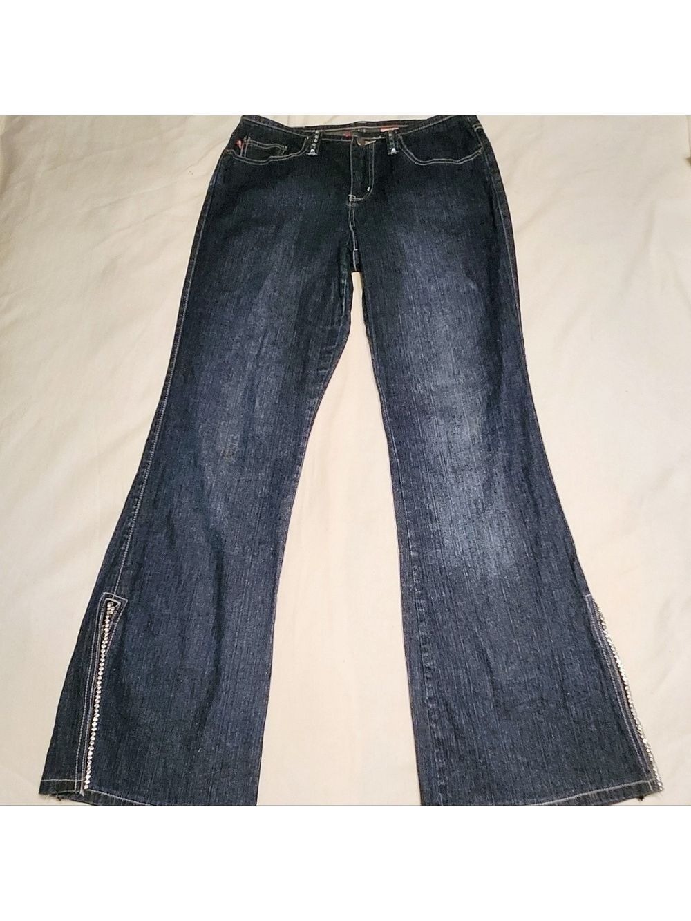 Zana Di Girls Flare Denim Jeans Dark Wash Size 16 - Picture 5 of 10